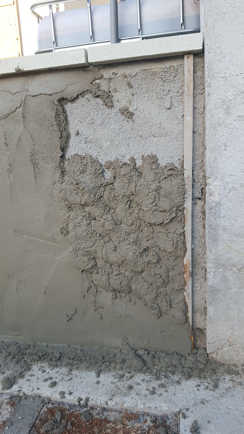 Application ciment