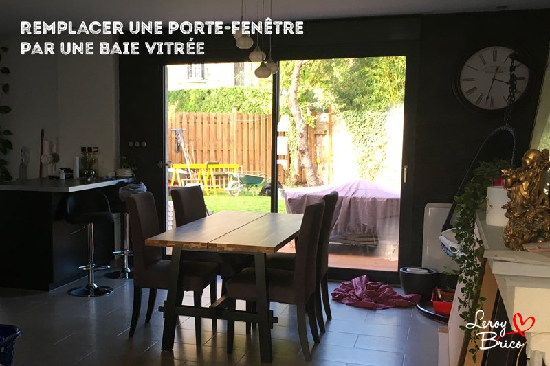 remplacer porte-fenêtre par baie vitrée